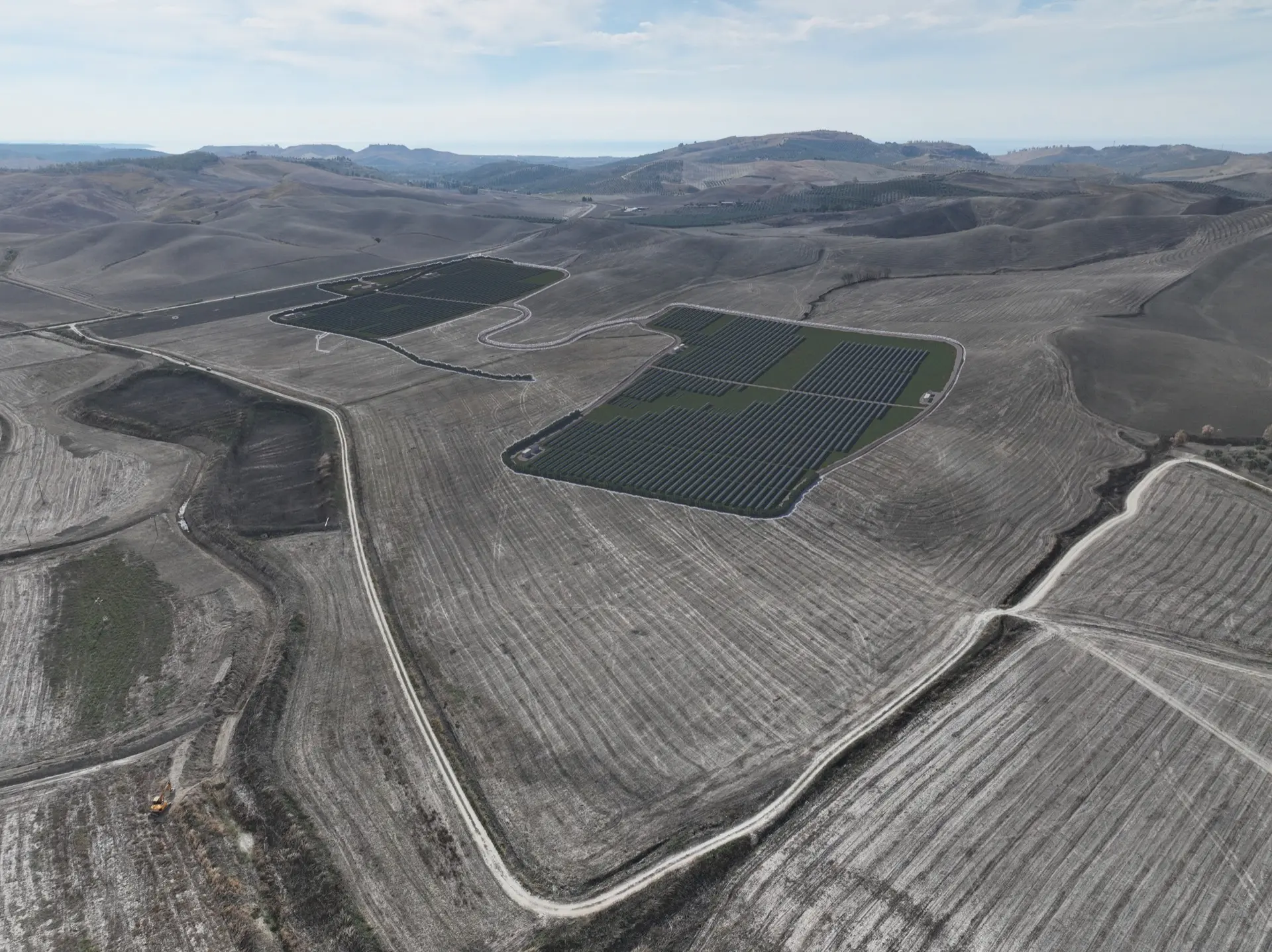 Render fotorealistico - Fotoinserimenti per impianto agrivoltaico utility-scale (~30 MW) – valutazione impatto visivo