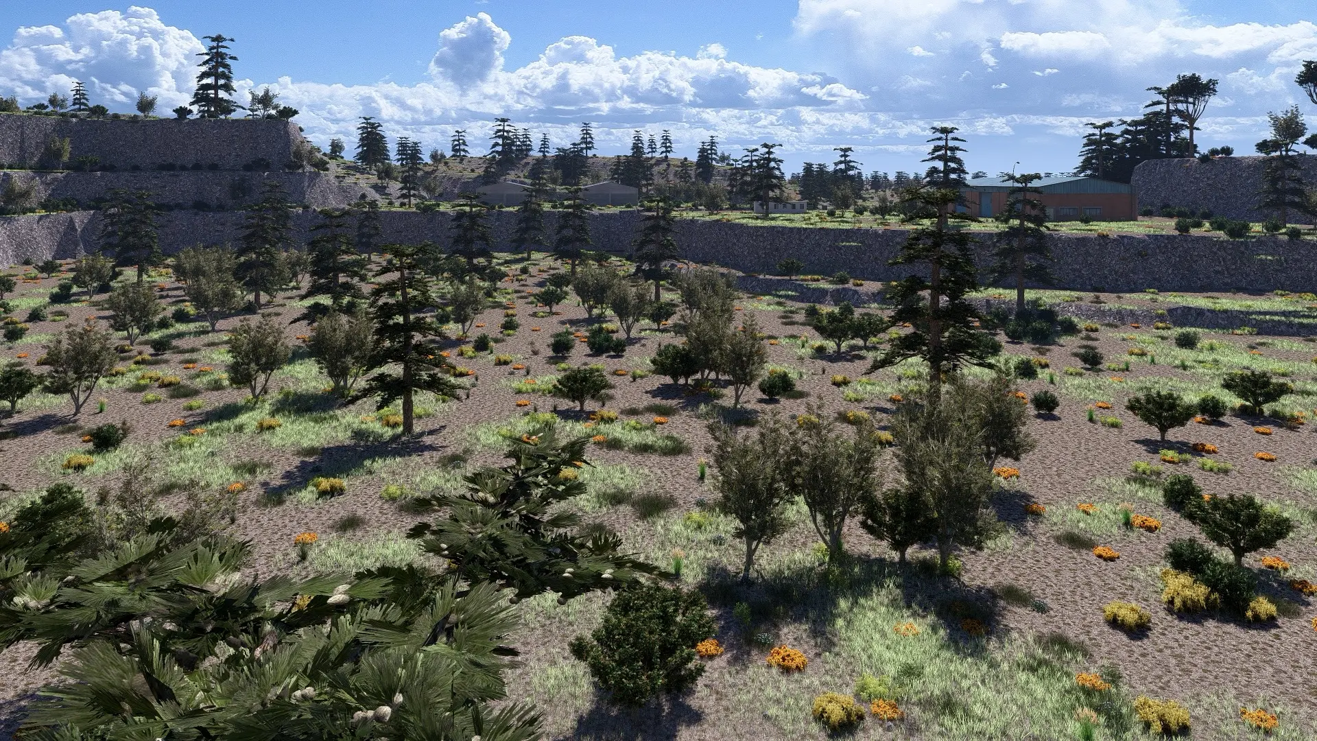 Render fotorealistico - Simulazioni ambientali per trasformazione morfologica del territorio – analisi impatto visivo